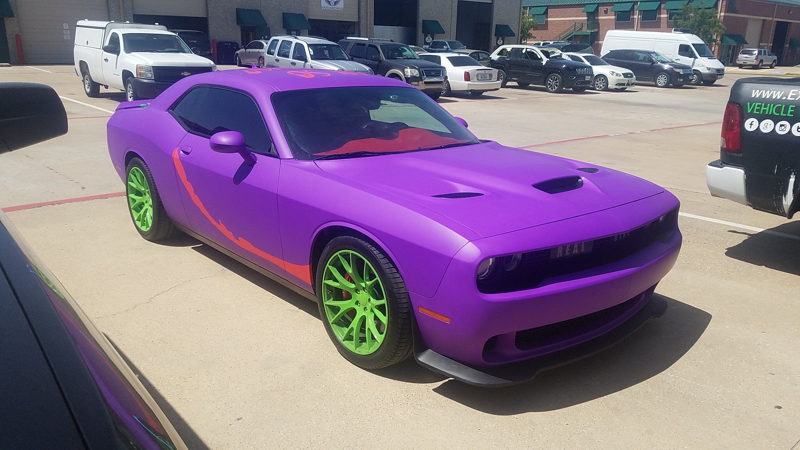 Dodge purple custom wrap, orlando, altamonte springs