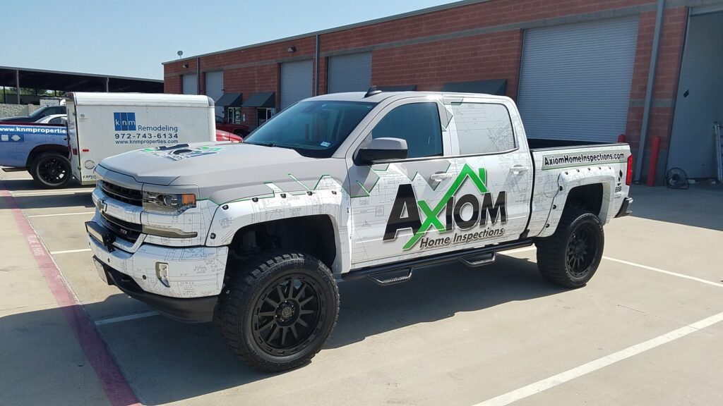 Roofing truck wrap, custom graphics, orlando, altamonte springs