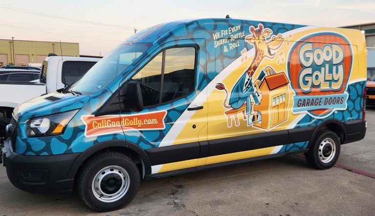 Roofing company, custom van wrap and graphics, orlando