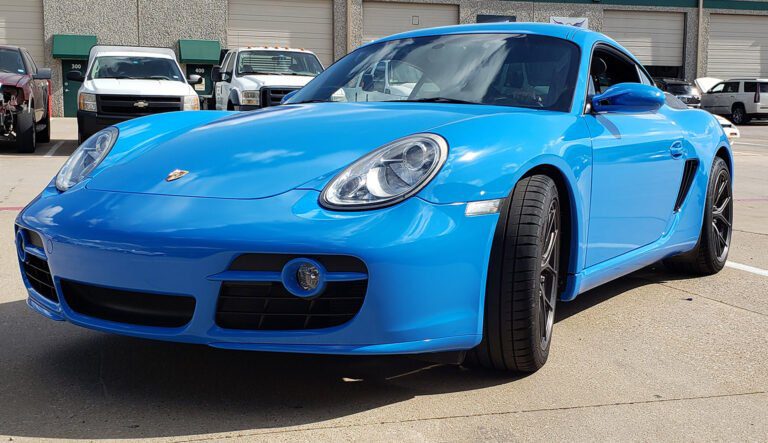 Blue custom color change vehicle wrap, Orlando