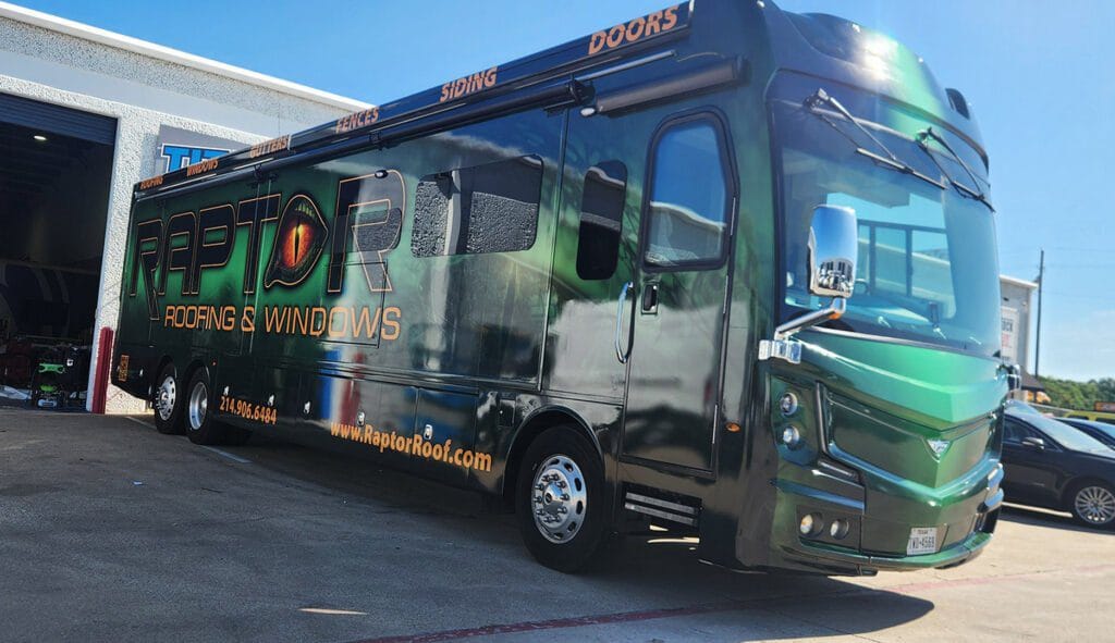 Custom RV wrap, roofing rv wrap, orlando