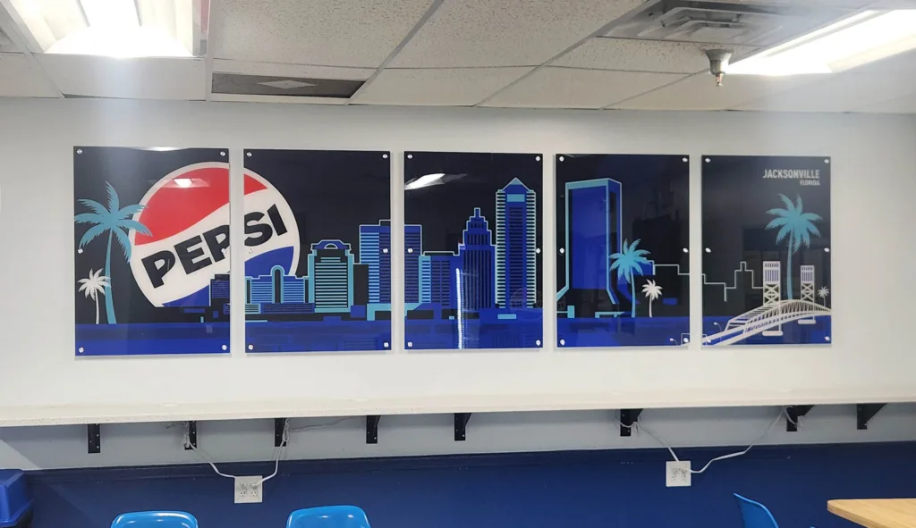 Pepsi wall install jasksonville florida